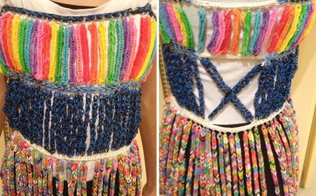 Loom bands dress finally sells, but for only £220