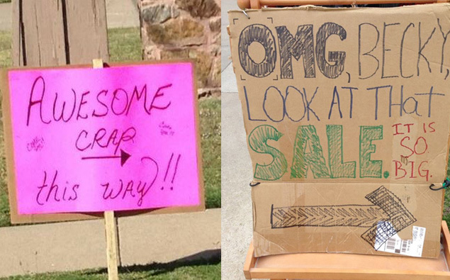The Best Garage Sale Signs Ever