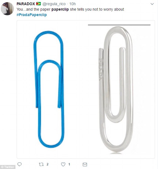 Prada paperclip hotsell