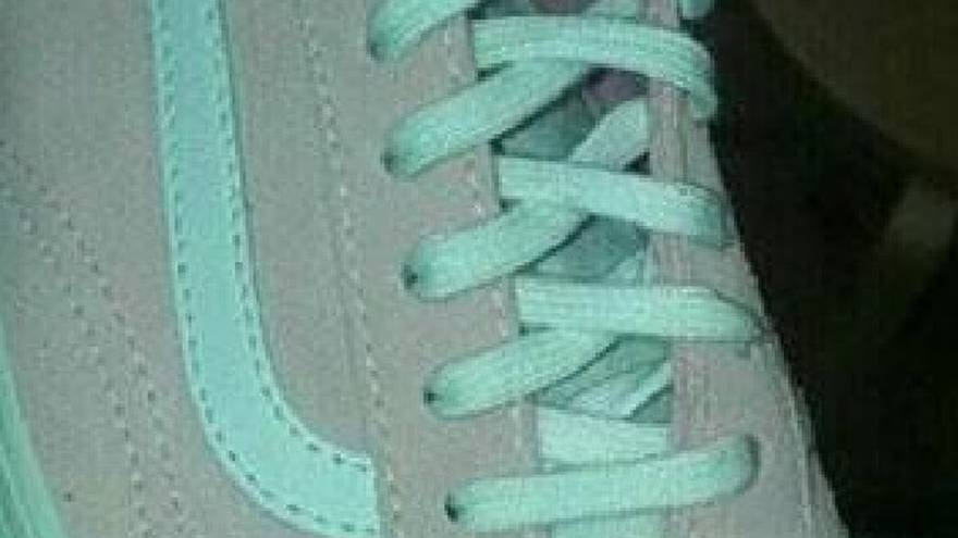 Pink and white hot sale grey blue shoe