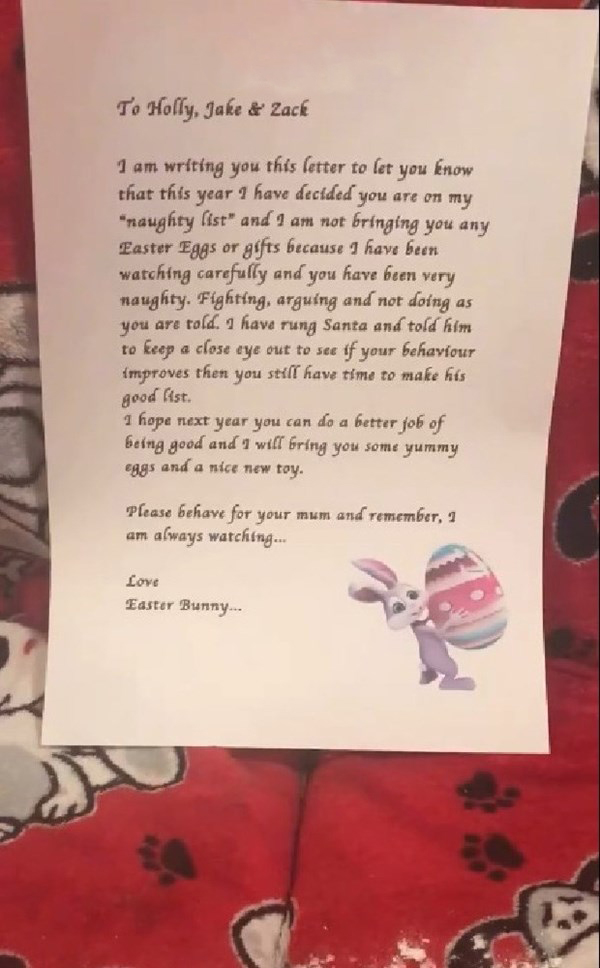 mum-s-ruthless-note-to-her-children-from-the-easter-bunny-goes-viral