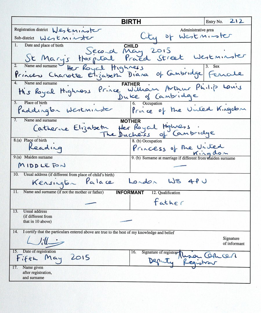 You won't Believe This.. 26+  Reasons for  Archie Prince George Birth Certificate! Lady jane fellowes, prince harry's aunt on his mother's side, was among the first to meet archie, keeping the.