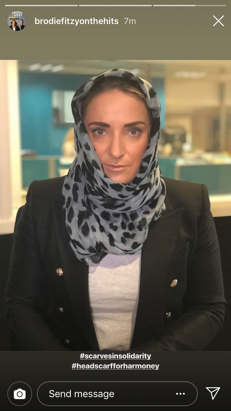 The Hits women wear headscarves in solidarity with Muslim community