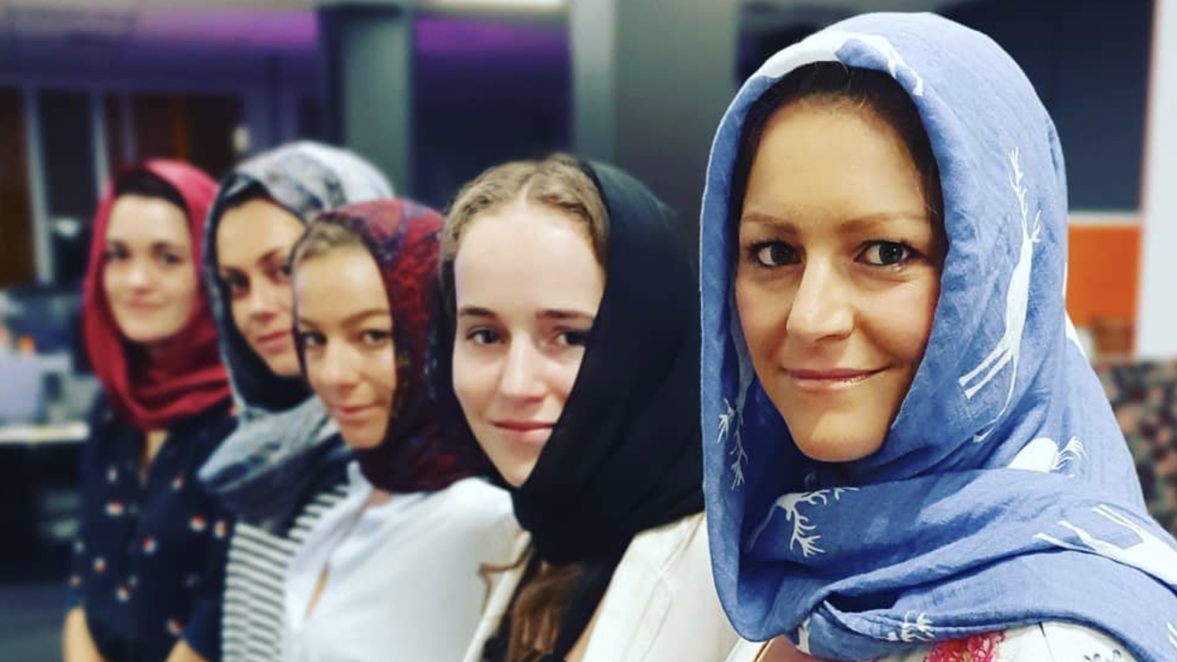 The Hits women wear headscarves in solidarity with Muslim community