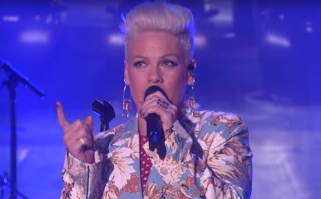 Pink performs 'Walk Me Home' live on The Ellen Show for the first time ...