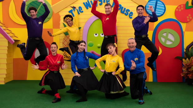 John Pearce (back, first from right) joined the Wiggles family in 2021. Photo supplied via NZH