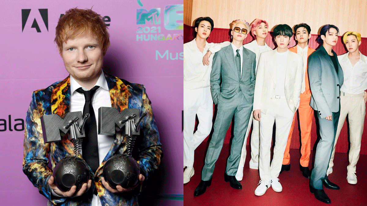 Ed Sheeran And BTS The Biggest Winners Of The 2021 MTV Europe Music Awards