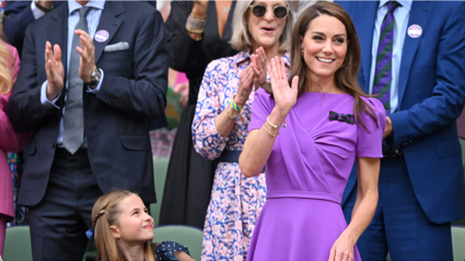 Princess Kate and Princess Charlotte attended the men's singles final at Wimbledon over the weekend. Photo / Getty Images